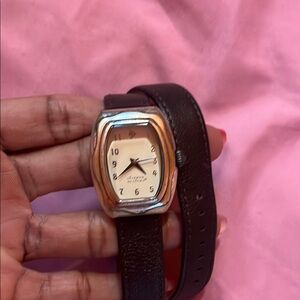 Silpada Sterling Silver & Brown Leather Women's Watch